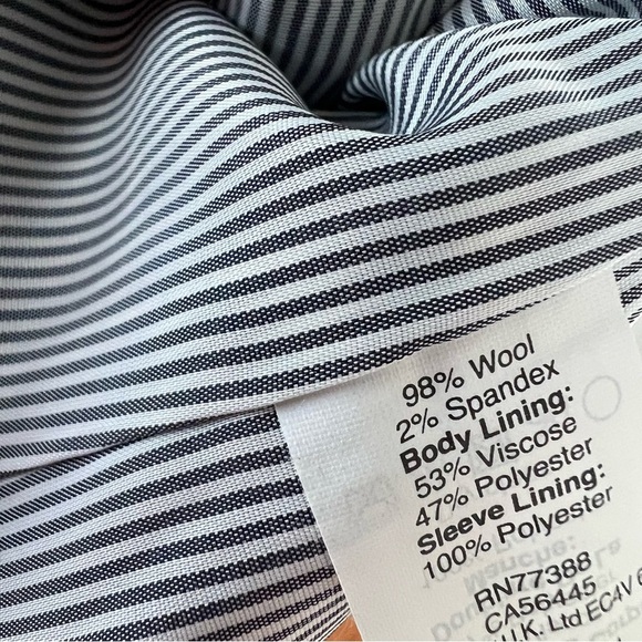 J. Crew Schoolboy Two Button Wool Blazer Navy Blue Size 00 - Picture 7 of 7